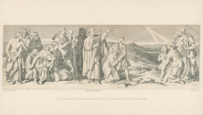 A fiery star appears in England, portentous of disaster, and is apostrophized by the Monk of Malmesbury by Daniel Maclise